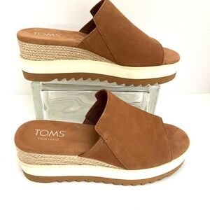 TOMS Diana Mule Wedge Sandal Size 6.5